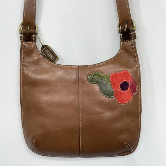 COACH Vintage Limited Edition POPPY FOR PEACE CROSSBODY BAG 9257